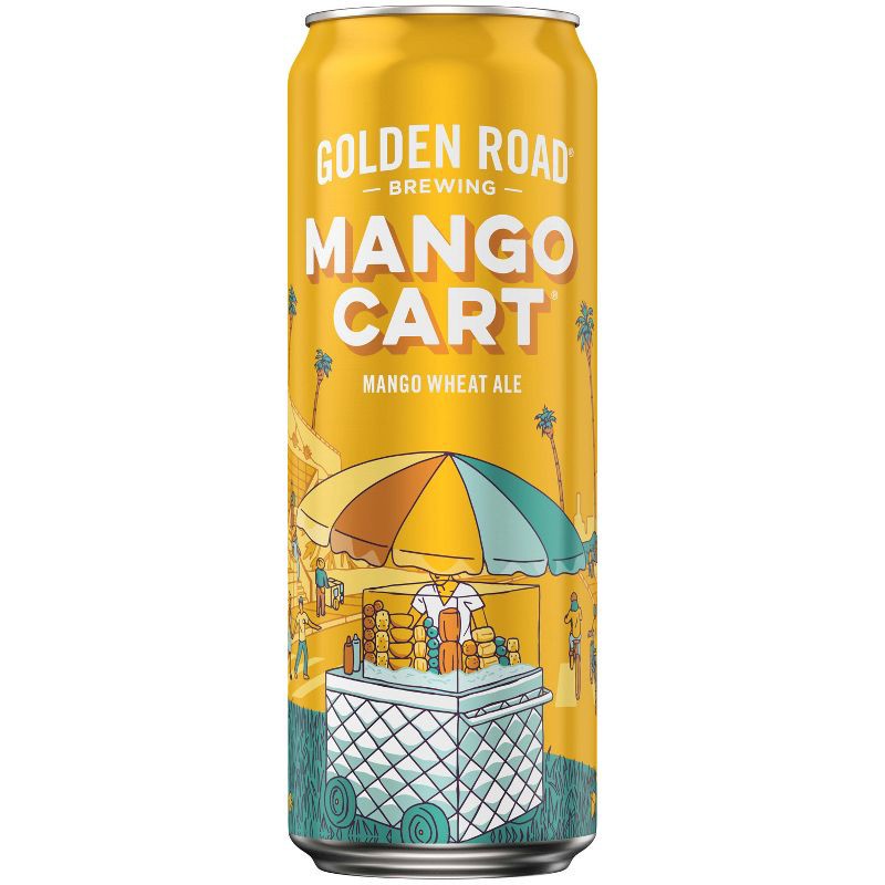 slide 2 of 10, Golden Road Brewing Golden Road Mango Cart Wheat Ale Beer - 25 fl oz Can, 25 fl oz