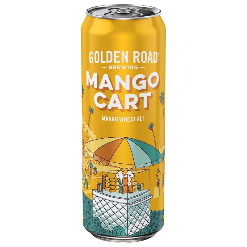 slide 1 of 10, Golden Road Brewing Golden Road Mango Cart Wheat Ale Beer - 25 fl oz Can, 25 fl oz