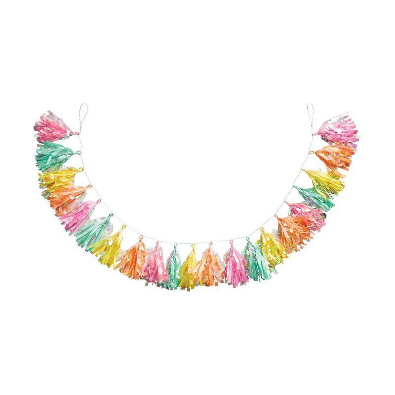 slide 1 of 1, Iridescent Tassel Garland - Spritz™, 1 ct