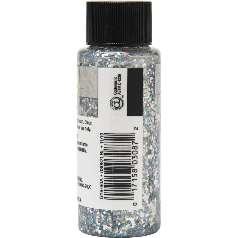 slide 6 of 6, Delta Ceramcoat Glitter Explosion Acrylic Paint (2 fl oz) Silver: Low-Odor, Multi-Surface, Non-Toxic Craft Paint, 2 fl oz