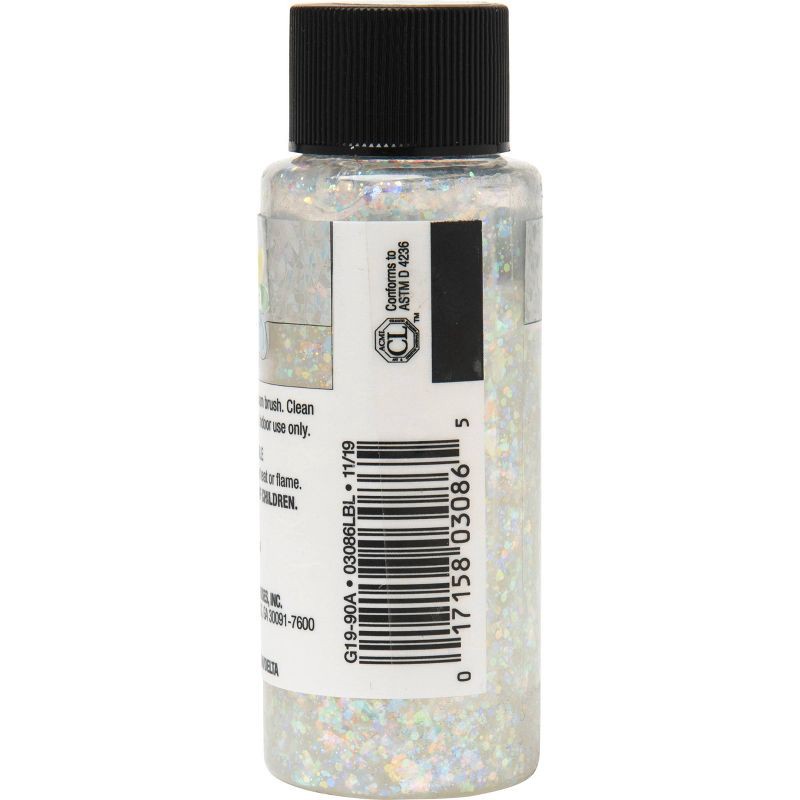 slide 7 of 7, Delta Ceramcoat Glitter Explosion Acrylic Paint (2 fl oz) Clear White, 2 fl oz