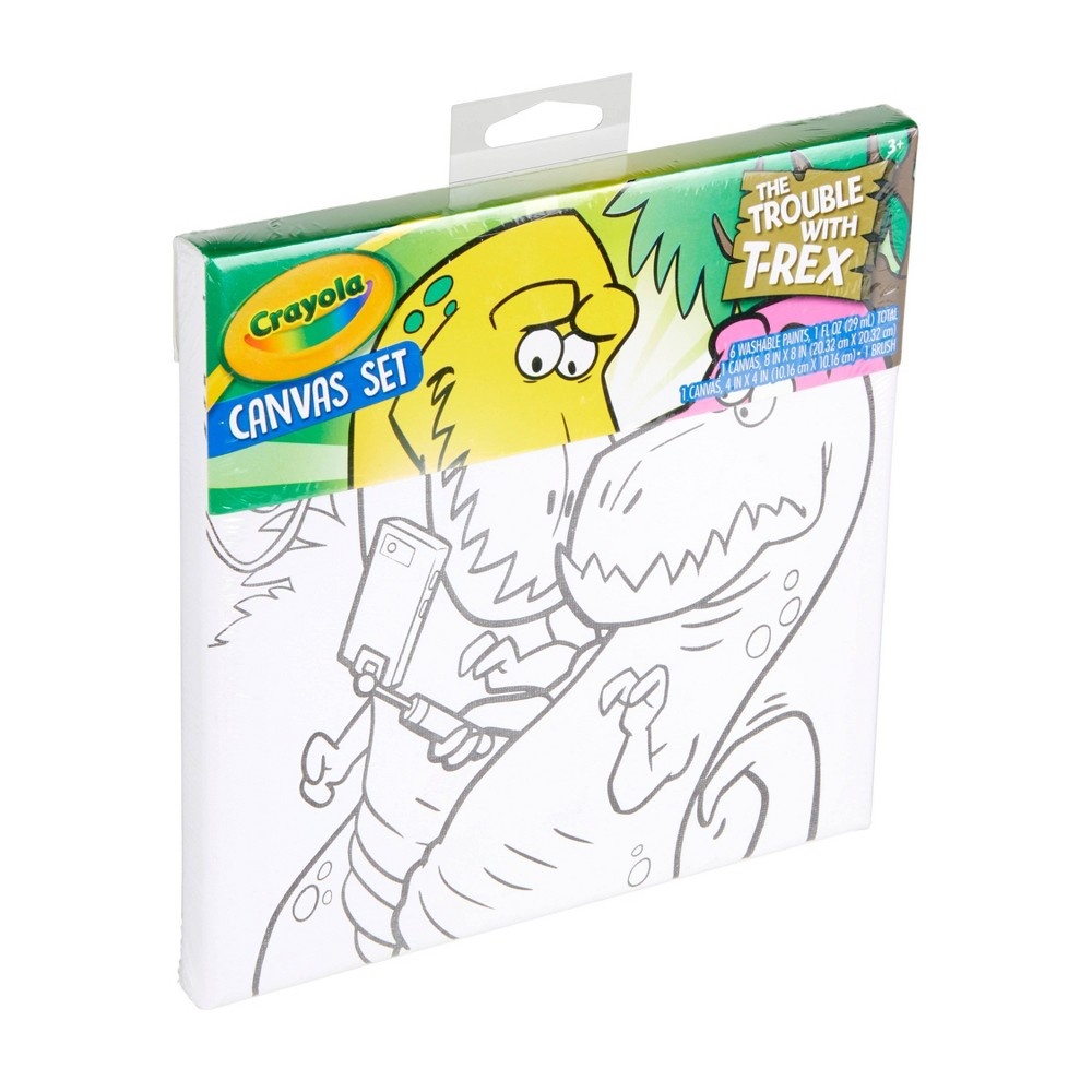 slide 2 of 4, Crayola The Trouble with T-Rex Canvas Set, 1 ct