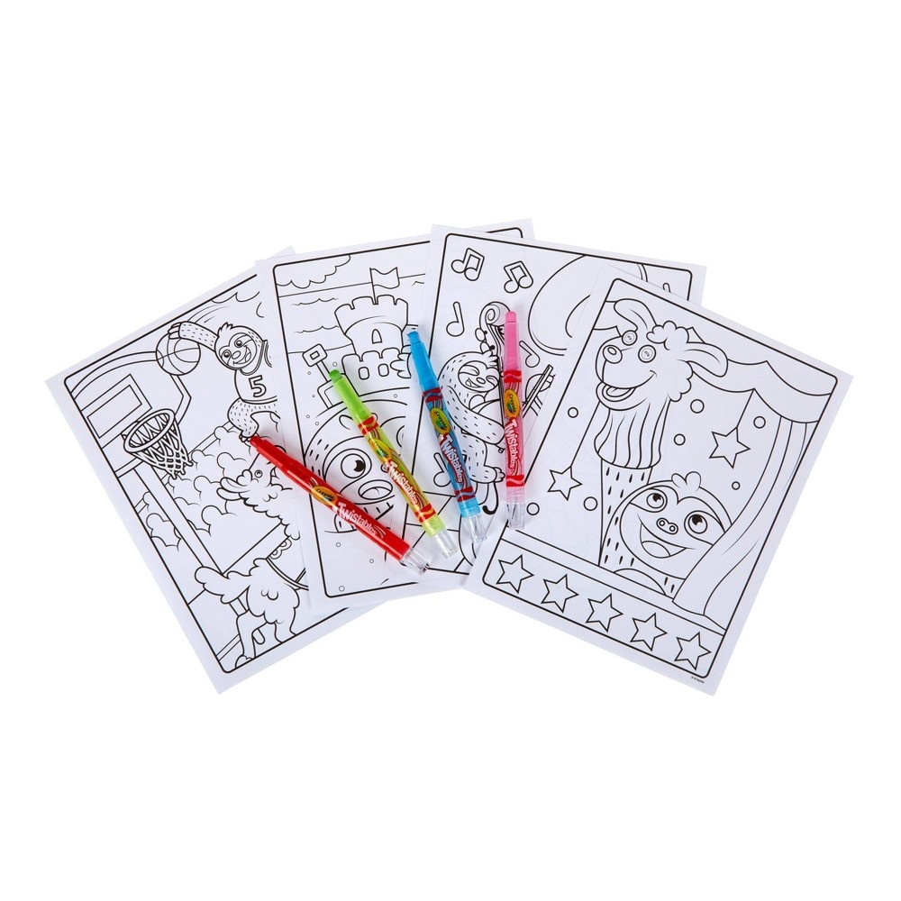 slide 4 of 5, Crayola 30pg Sloths Love Llamas Activity Pack (with 4 Twistable Crayons), 1 ct