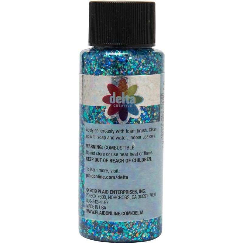 slide 6 of 7, Delta Ceramcoat Glitter Explosion Acrylic Paint 2 fl oz Blue, 2 fl oz