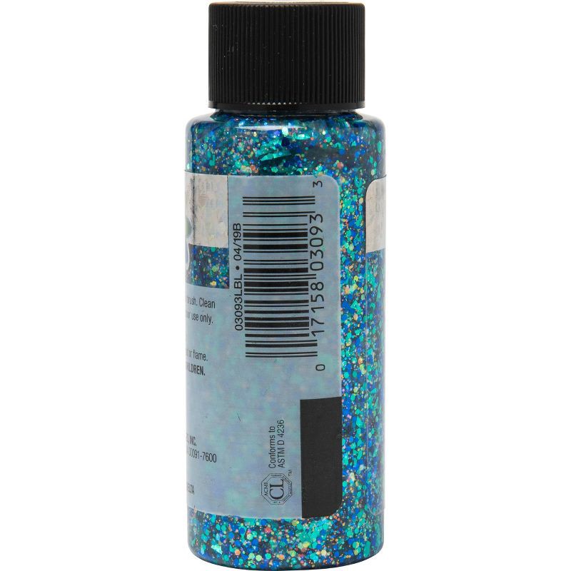 slide 7 of 7, Delta Ceramcoat Glitter Explosion Acrylic Paint 2 fl oz Blue, 2 fl oz