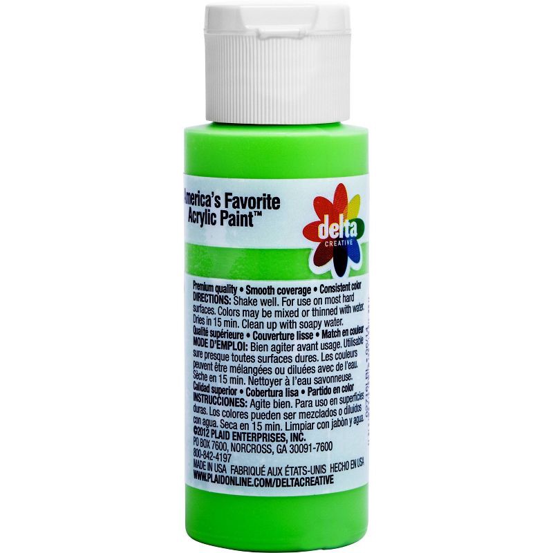 slide 2 of 5, Delta Ceramcoat Acrylic Paint (2oz) - Parsley: Non-Toxic, Low-Odor, Multi-Surface Craft Paint for Ages 13+, 2 oz