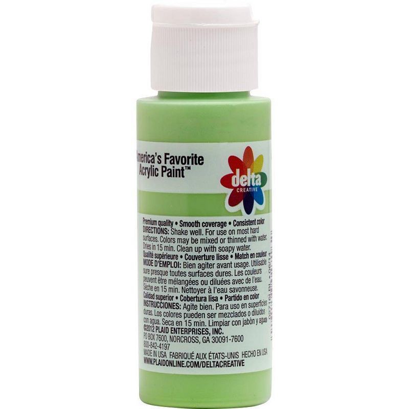 slide 4 of 5, Delta Ceramcoat Acrylic Paint (2oz) - Parsley: Non-Toxic, Low-Odor, Multi-Surface Craft Paint for Ages 13+, 2 oz