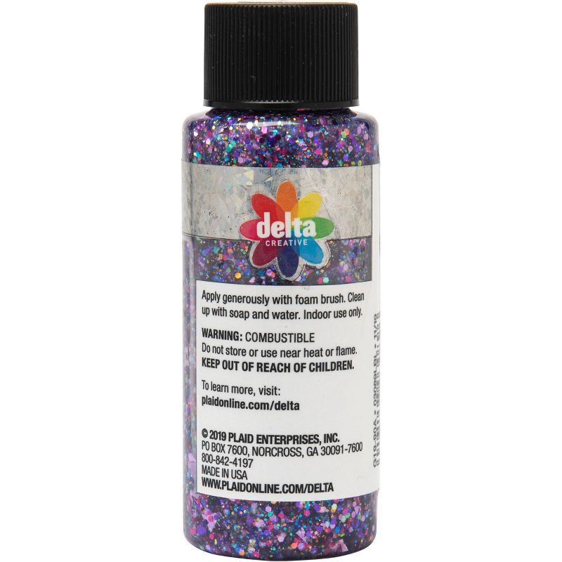 slide 2 of 7, Delta Ceramcoat Glitter Explosion Acrylic Paint (2 fl oz) Pink: Low-Odor, Multi-Surface, Non-Toxic Craft Paint, 2 fl oz