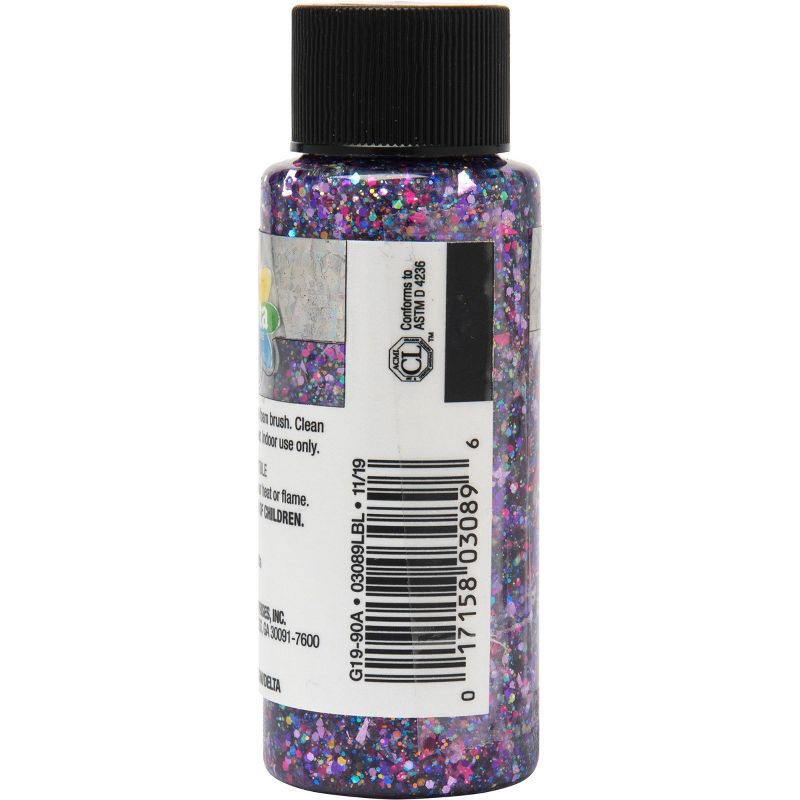 slide 3 of 7, Delta Ceramcoat Glitter Explosion Acrylic Paint (2 fl oz) Pink: Low-Odor, Multi-Surface, Non-Toxic Craft Paint, 2 fl oz