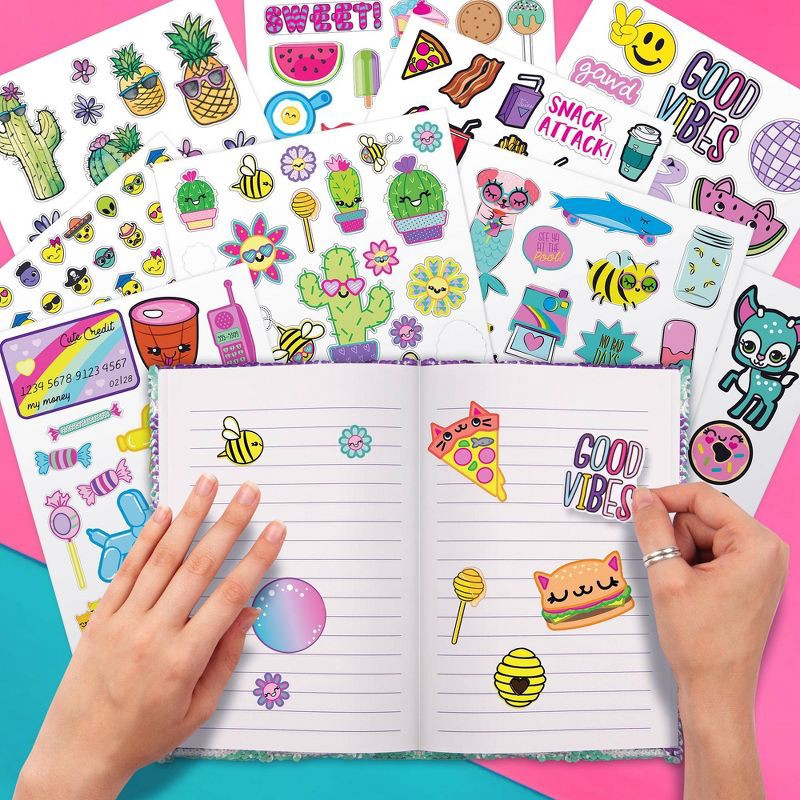 slide 3 of 8, Ridiculously Cute 1000+ Sticker Book 40 Pages - Fashion Angels: Kids & Planner Stickers, Scrapbook Fun, Ages 6+, 1 ct