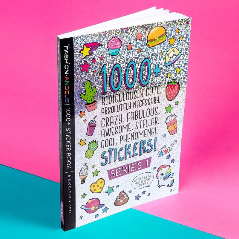 slide 4 of 8, Ridiculously Cute 1000+ Sticker Book 40 Pages - Fashion Angels: Kids & Planner Stickers, Scrapbook Fun, Ages 6+, 1 ct