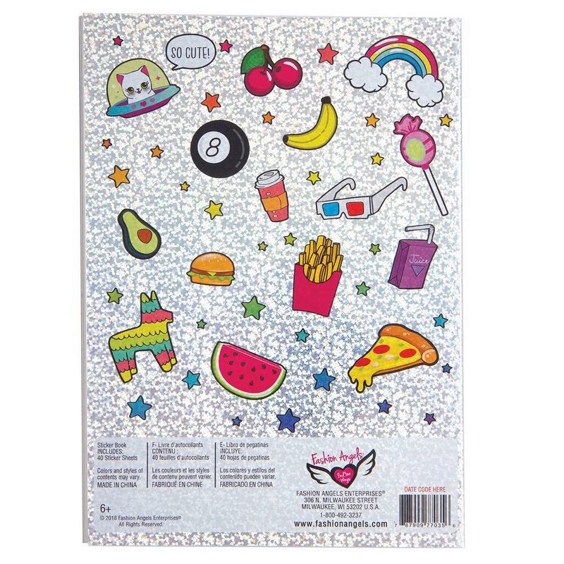 slide 8 of 8, Ridiculously Cute 1000+ Sticker Book 40 Pages - Fashion Angels: Kids & Planner Stickers, Scrapbook Fun, Ages 6+, 1 ct