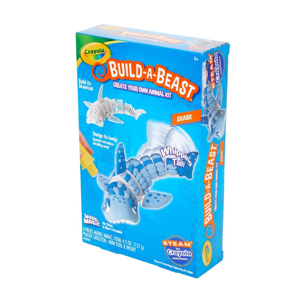 slide 4 of 4, Crayola Build-A-Beast Model Magic Animal Kit - Shark, 1 ct