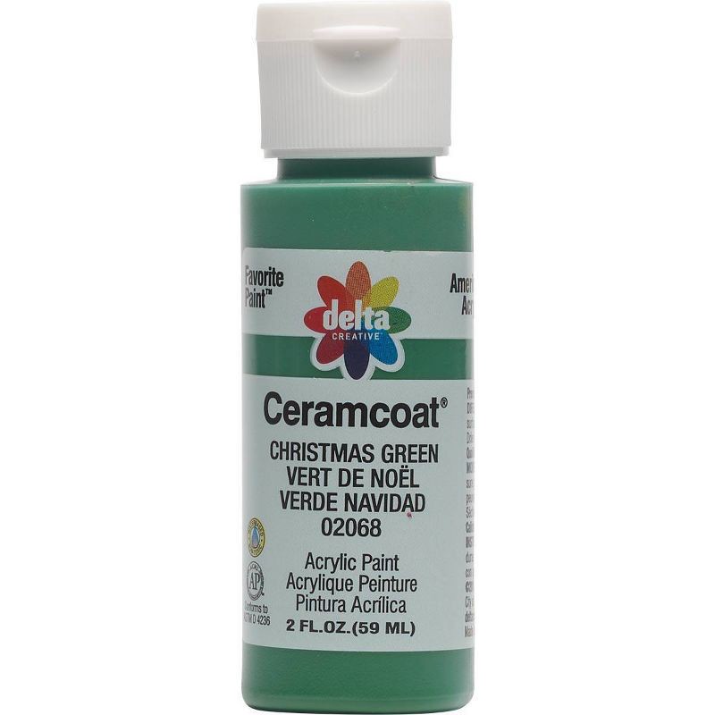 slide 1 of 3, Delta Ceramcoat Acrylic Paint (2oz) - Christmas Green, 2 oz