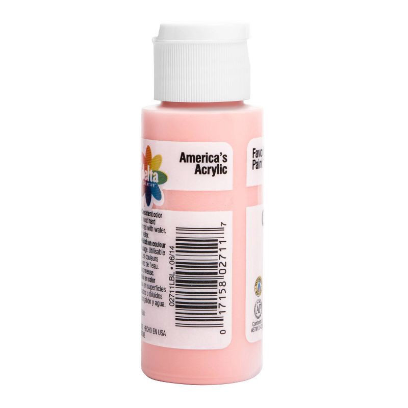 slide 3 of 3, Delta Ceramcoat Acrylic Paint (2oz) - Salmon: Low-Odor, Multi-Surface, Matte Finish, Non-Toxic Craft Paint, 2 oz