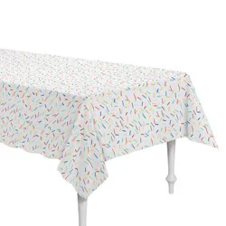 54" x 84" Retro Confetti Plastic Table Cover - Spritz