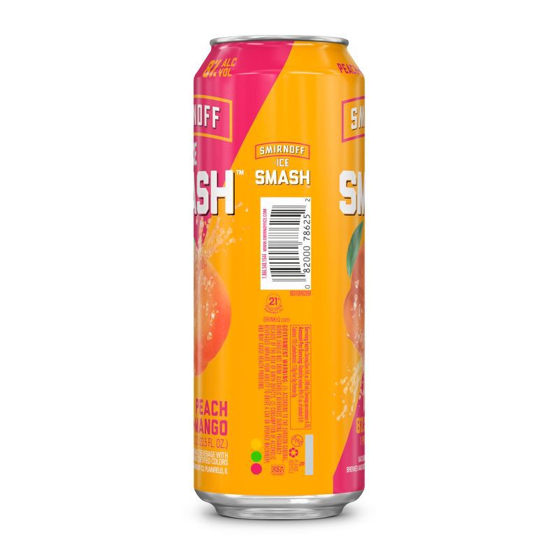 slide 3 of 4, Smirnoff Ice Peach + Mango Smash - 23.5 fl oz Can, 23.5 fl oz