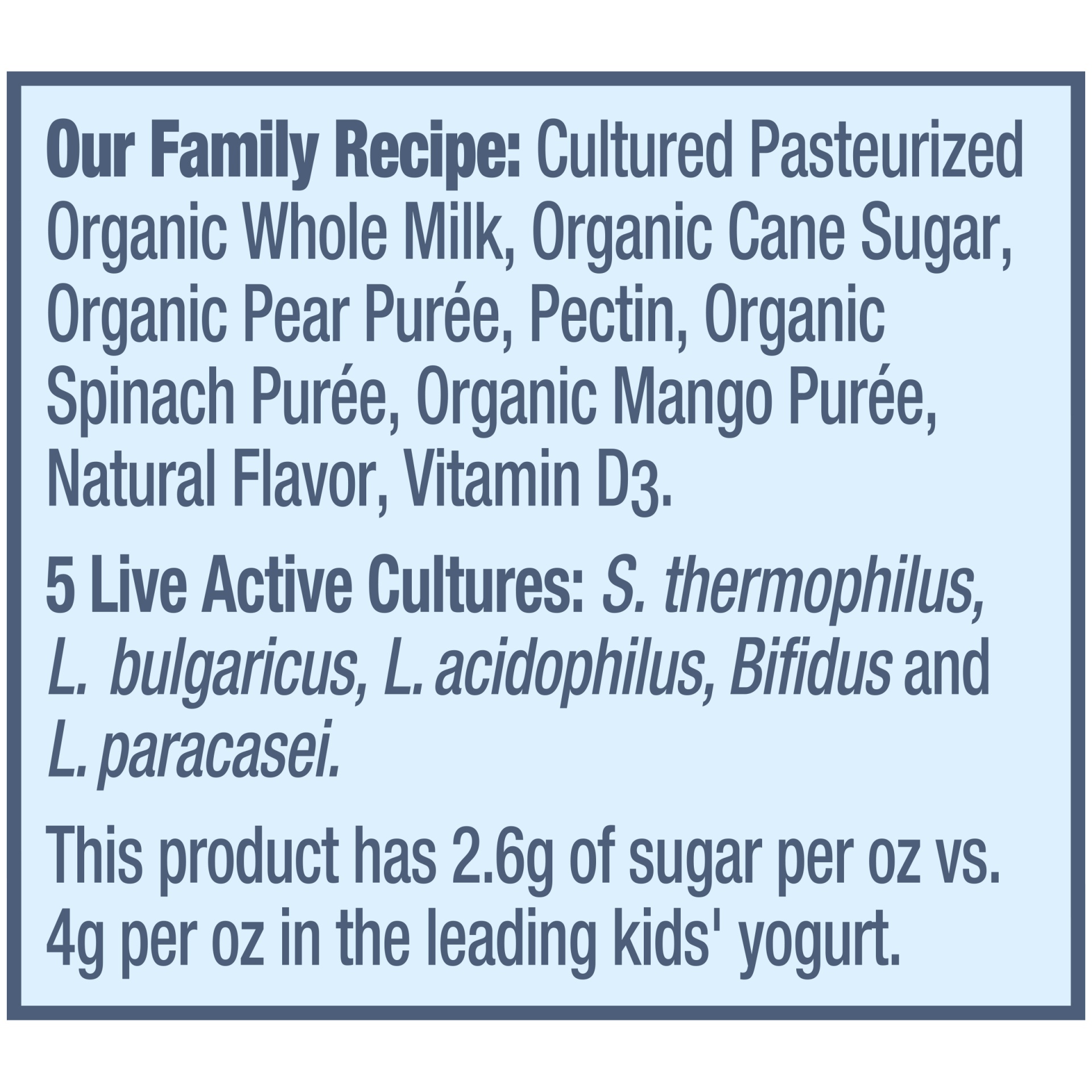 slide 2 of 4, Stonyfield Farm Organic Yogurt, Whole Milk, Organic, Pear, Spinach, Mango, 3.7 oz