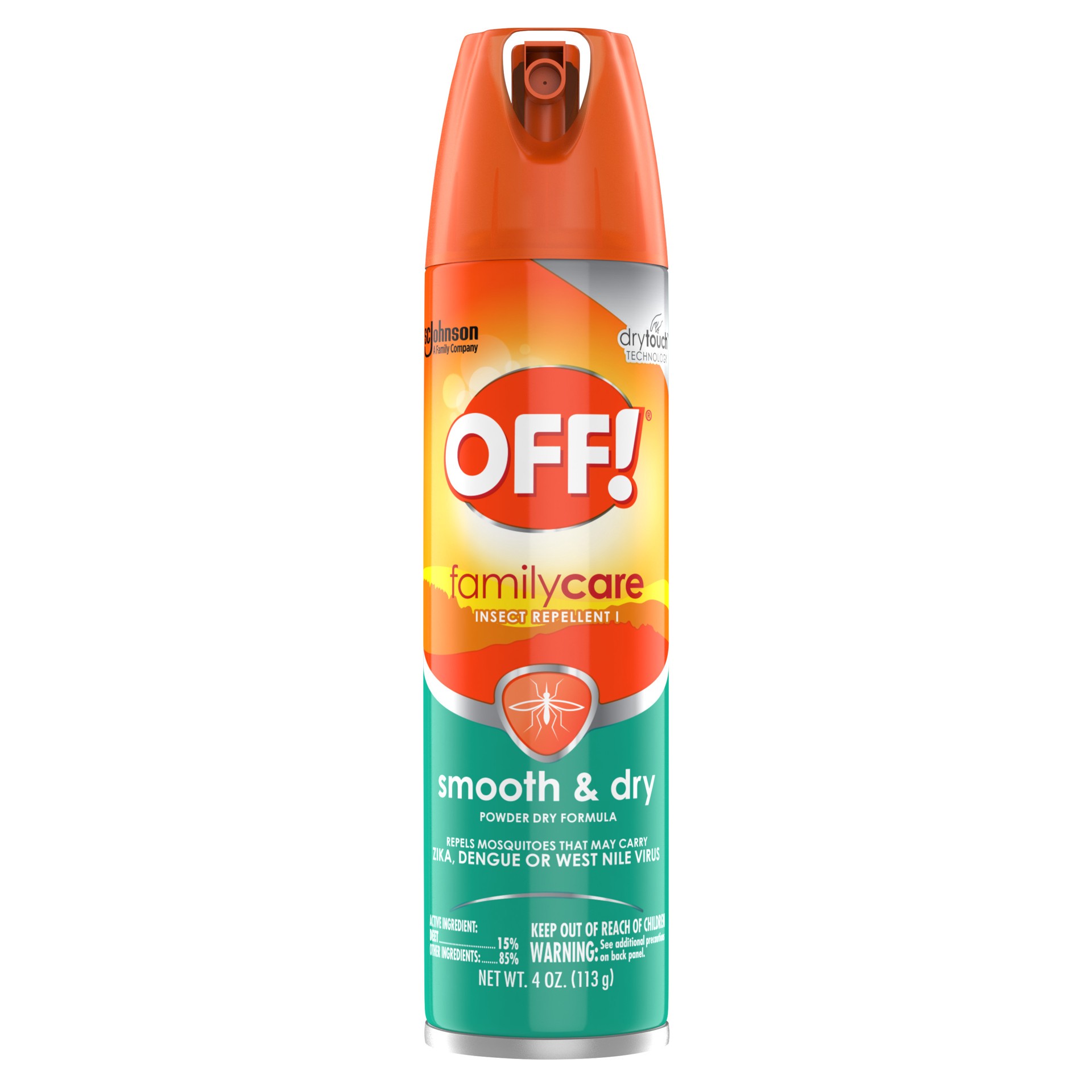 slide 1 of 1, OFF! Familycare Smooth Dry Insect Repellent Spray, 4 oz
