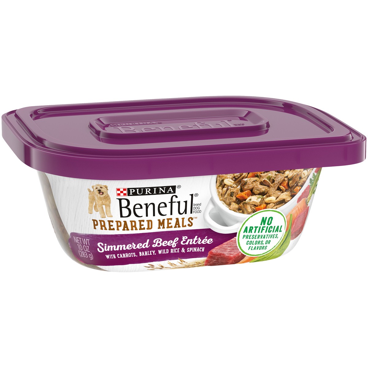 slide 7 of 9, Beneful Purina Beneful High Protein, Wet Dog Food With Gravy, Prepared Meals Simmered Beef Entree, 10 oz