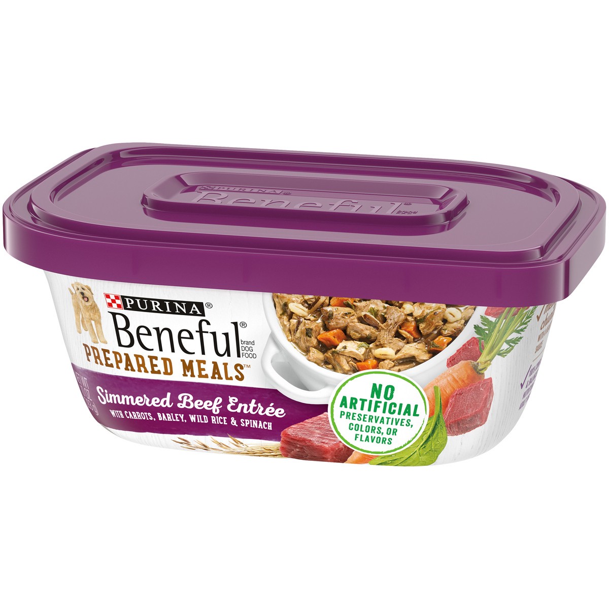 slide 4 of 9, Beneful Purina Beneful High Protein, Wet Dog Food With Gravy, Prepared Meals Simmered Beef Entree, 10 oz