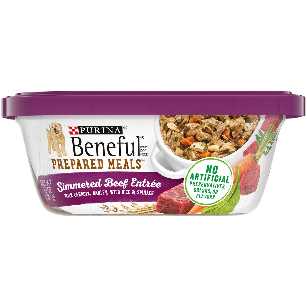 slide 9 of 9, Beneful Purina Beneful High Protein, Wet Dog Food With Gravy, Prepared Meals Simmered Beef Entree, 10 oz