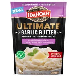 Idahoan Ultimate Garlic Butter Restaurant Quality Mashed Potatoes 4 Ounces