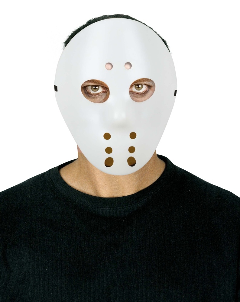 slide 1 of 1, Seasons Hockey Mask - White, 1 ct