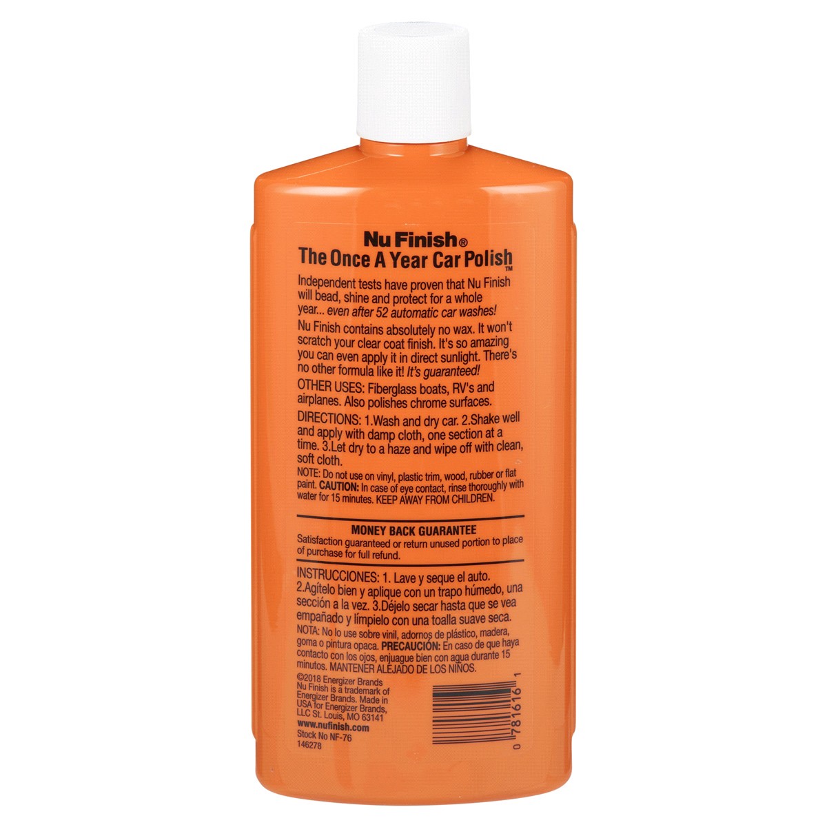 slide 2 of 2, Nu Finish The Once A Year Car Polish bottle, 16 fl oz