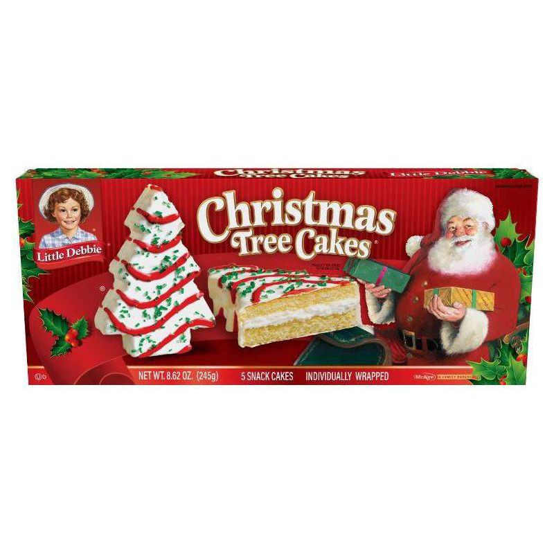 slide 1 of 1, Little Debbie Christmas Tree Vanilla Cakes - 8.62oz, 8.62 oz