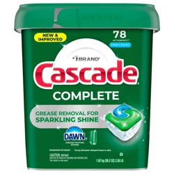 Cascade Complete Dishwasher Pods, Dishwasher Detergent, Dish Detergent Tabs Tablets, Fresh, 78 Count