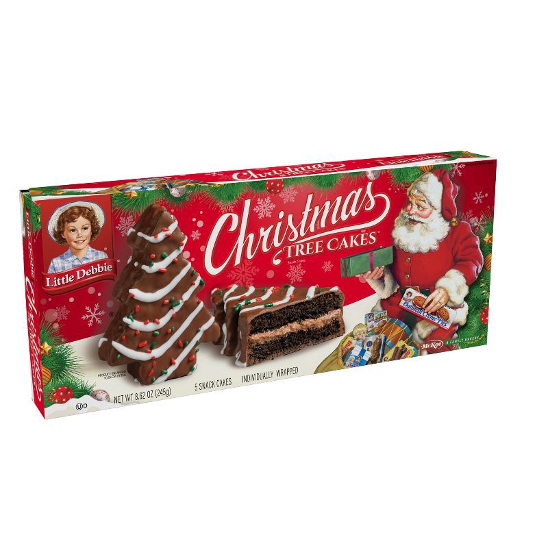 slide 1 of 4, Little Debbie Christmas Tree Cakes Chocolate - 8.62oz, 8.62 oz