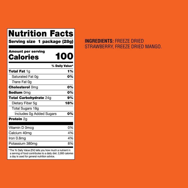 slide 4 of 4, Mango & Strawberry Slices Freeze Dried Fruit Blend - 1oz - Good & Gather™, 1 oz