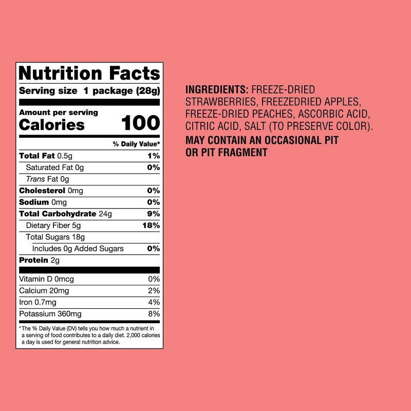 slide 4 of 4, Apple, Strawberry, & Peach Freeze Dried Fruit Blend - 1oz - Good & Gather™, 1 oz