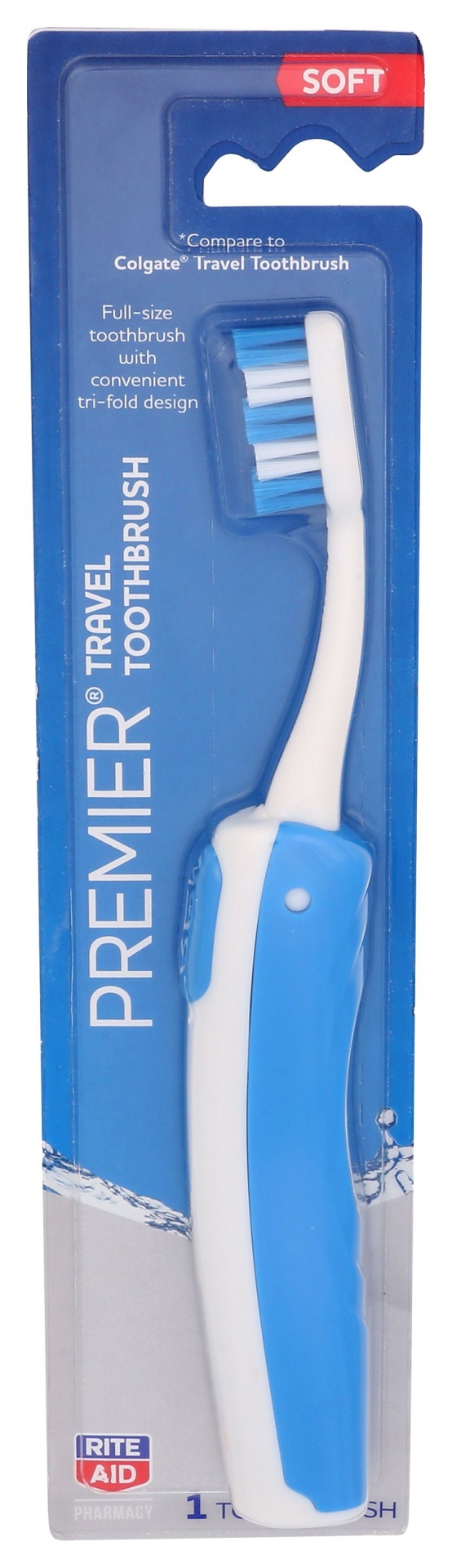 slide 1 of 2, Rite Aid Premier Travel Toothbrush, 1 ct