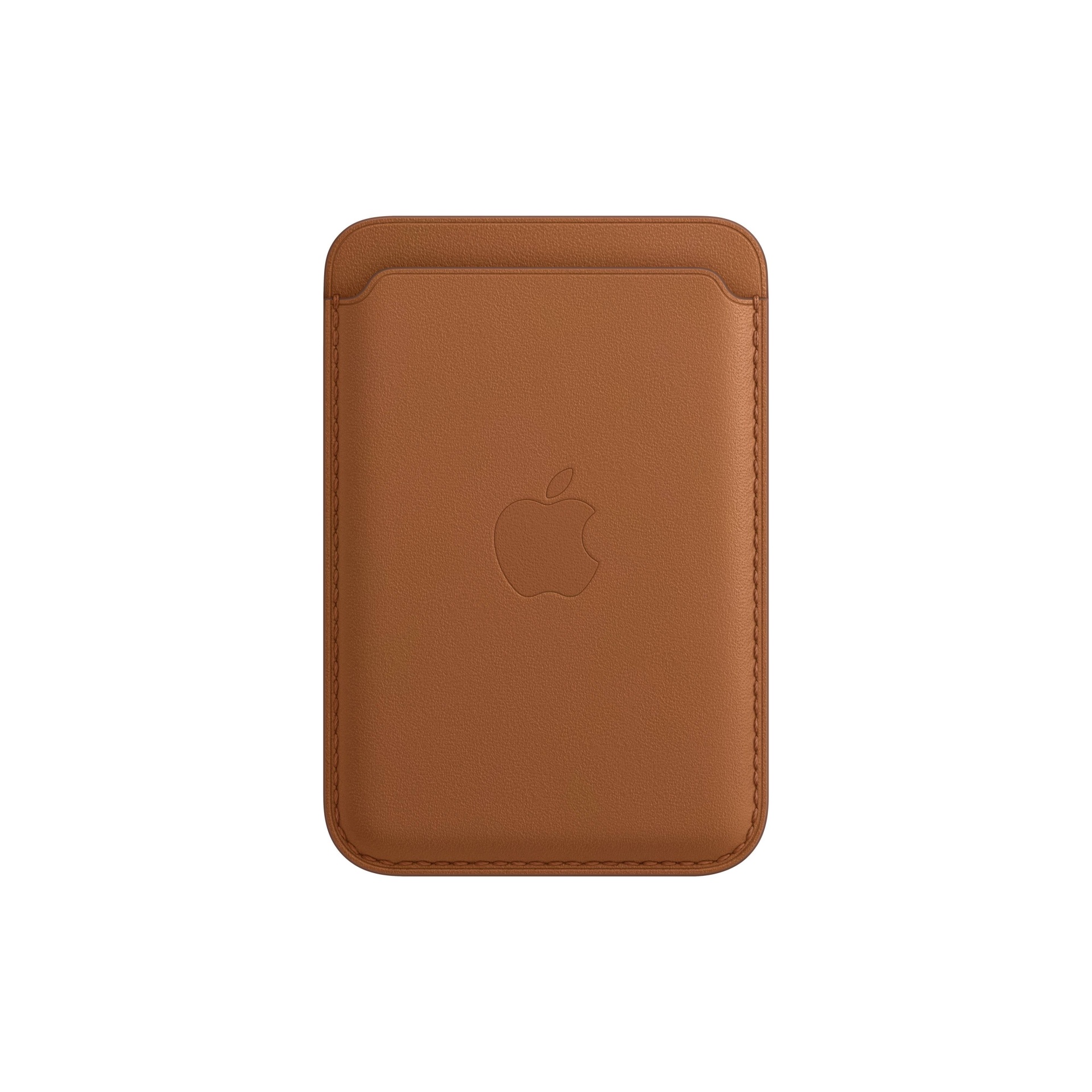 slide 1 of 4, Apple iPhone Leather Wallet with MagSafe - Saddle Brown, 1 ct