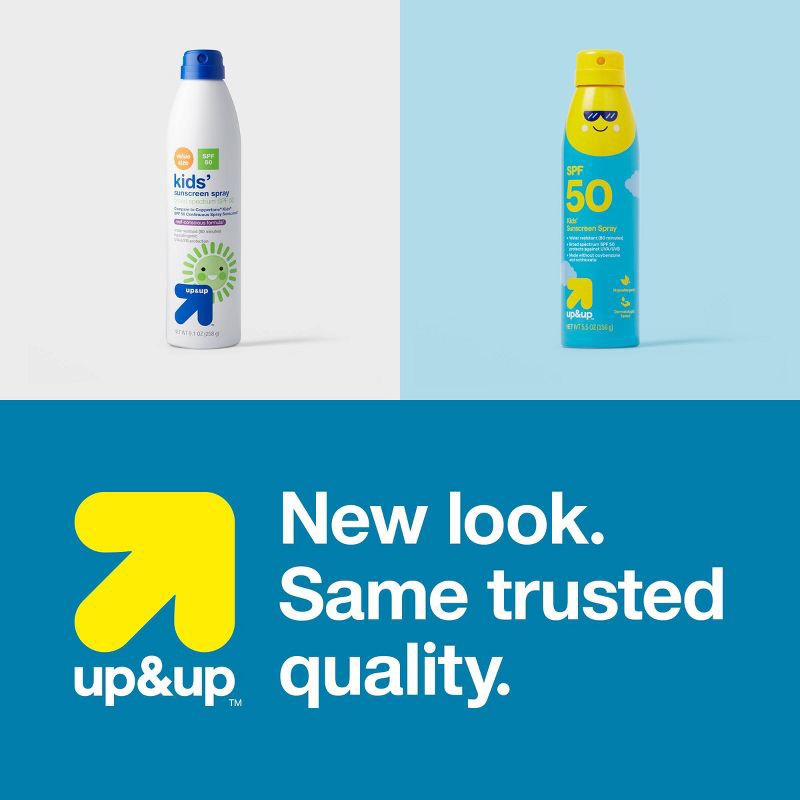 slide 4 of 6, Kids' Sunscreen Spray - SPF 50 - 9.1oz - up&up™, 50 ct; 9.1 oz