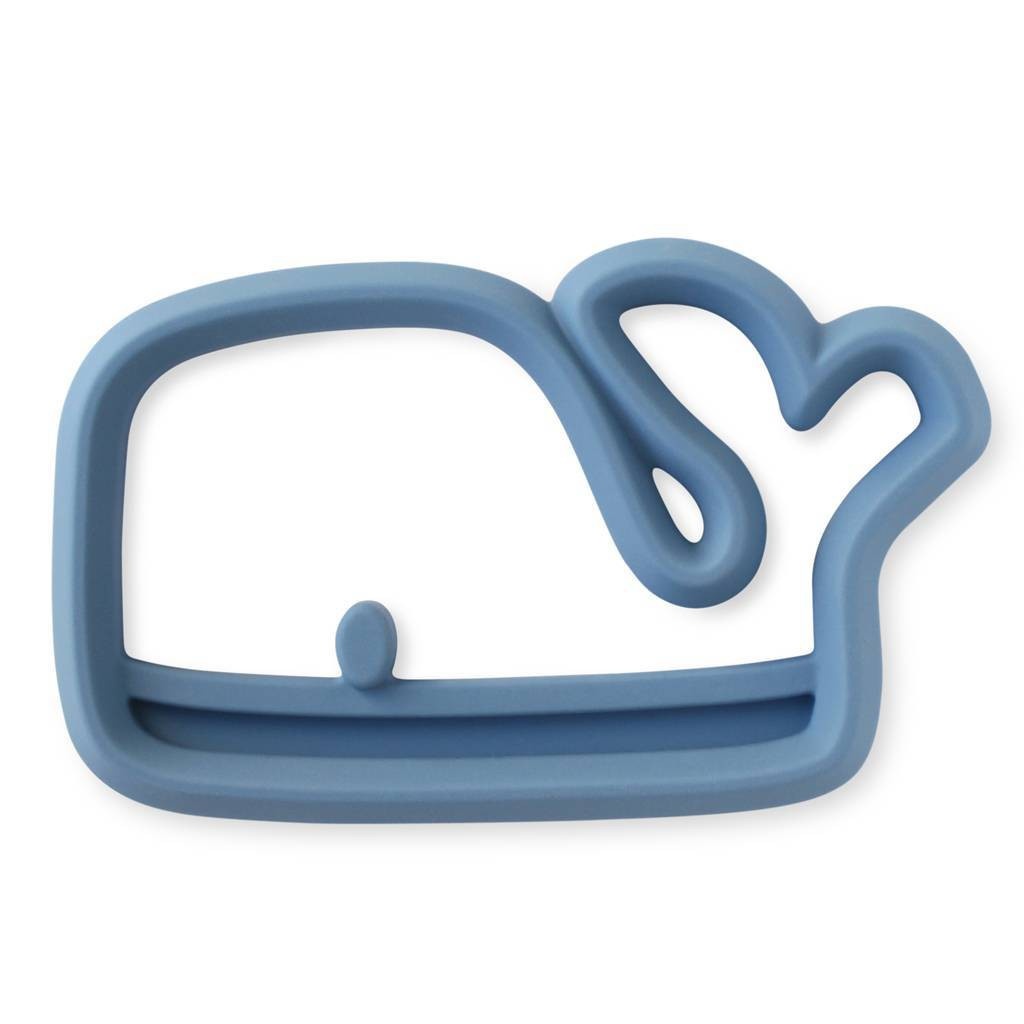 slide 1 of 3, Itzy Ritzy Silicone Teether Whale - Blue, 1 ct