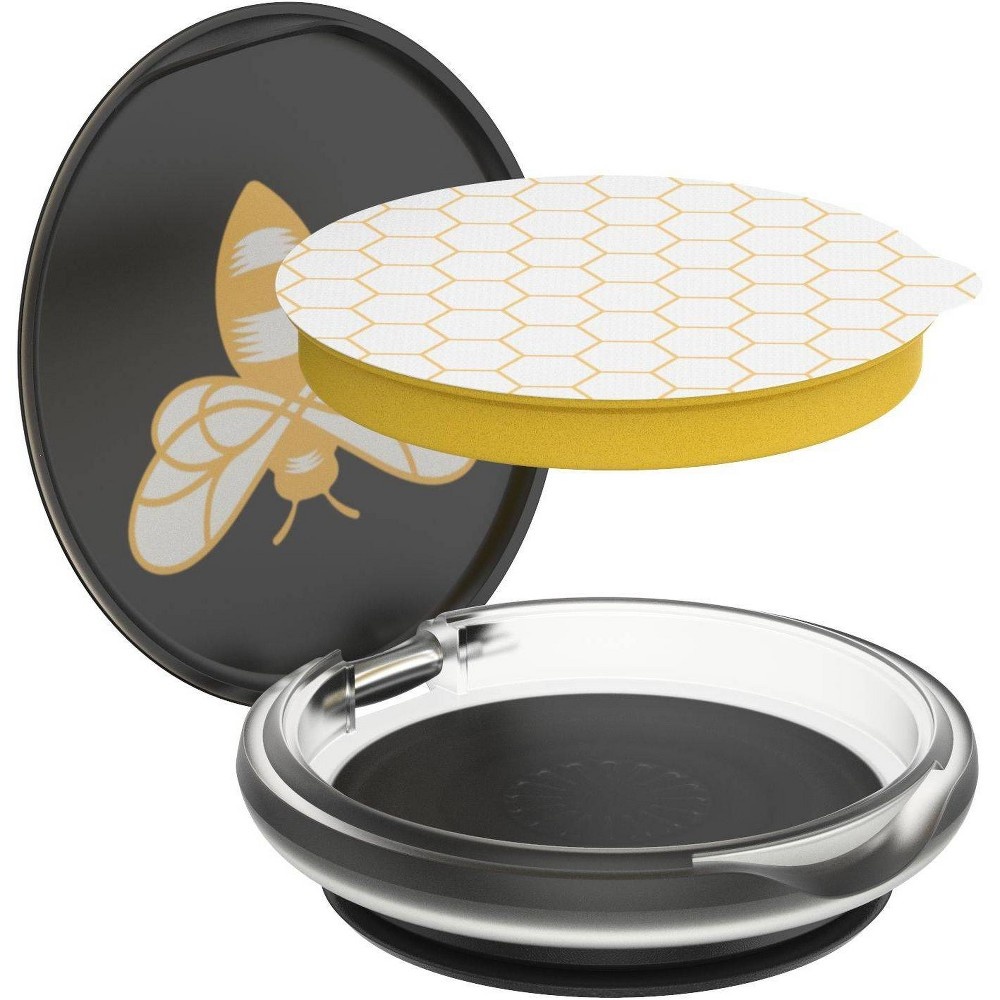 slide 2 of 7, PopSockets PopGrip Lips Cell Phone Grip & Stand - Burt's Bees Bee Logo, 1 ct