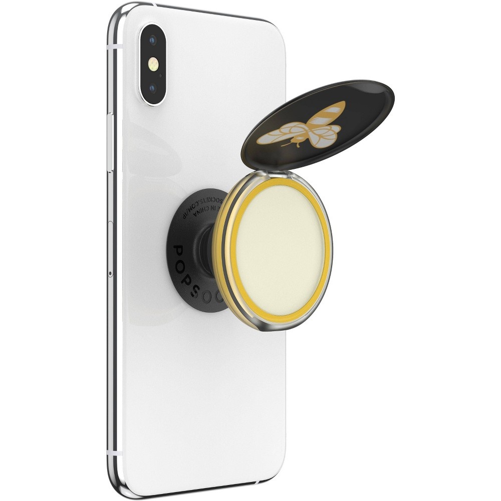 slide 4 of 7, PopSockets PopGrip Lips Cell Phone Grip & Stand - Burt's Bees Bee Logo, 1 ct