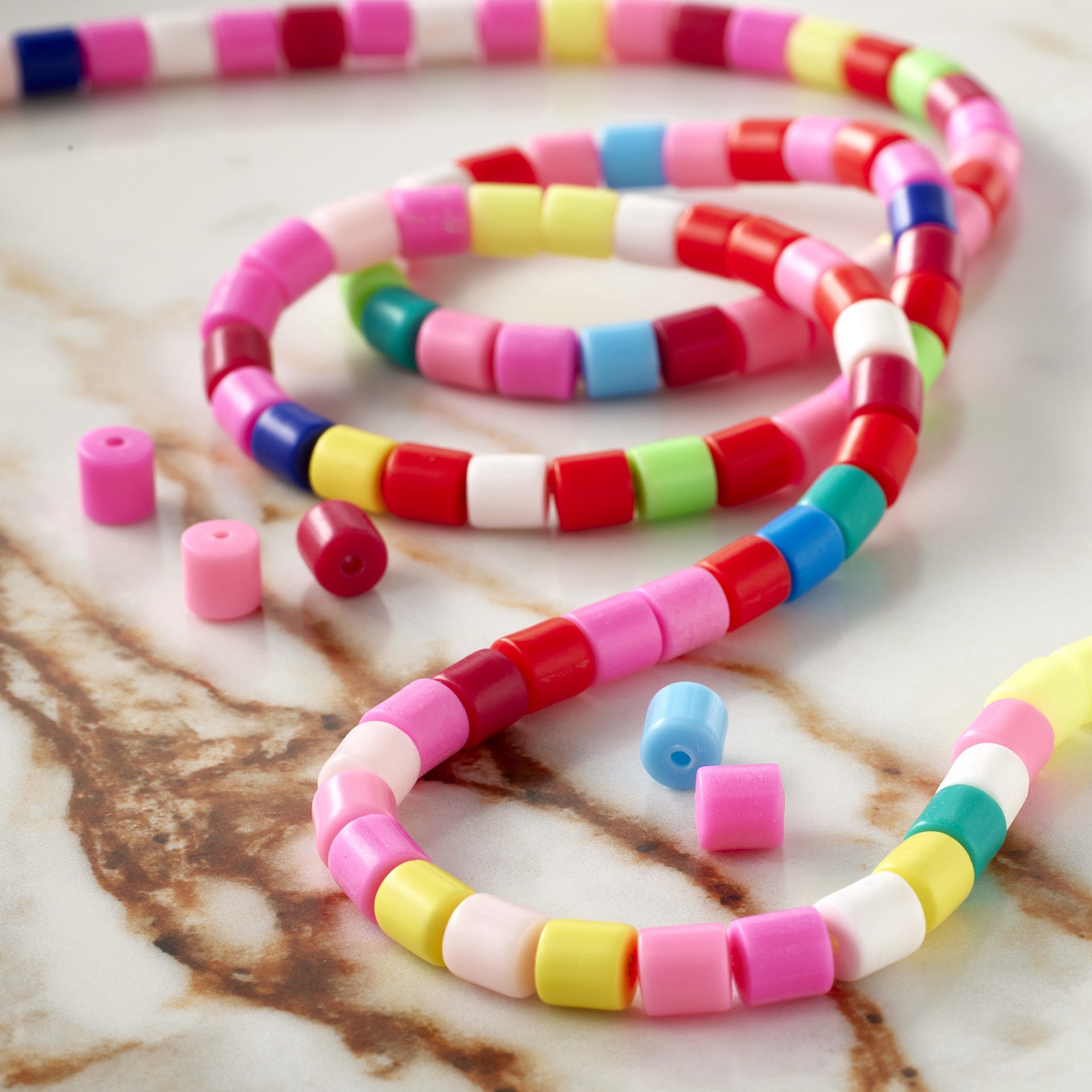 slide 3 of 3, Multicolor Clay Tube Beads, 5.8mm By Bead Landing, 5.8mm