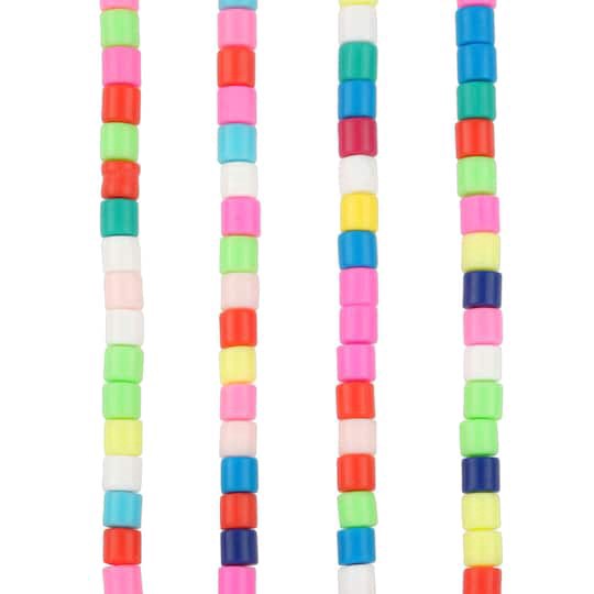 slide 1 of 3, Multicolor Clay Tube Beads, 5.8mm By Bead Landing, 5.8mm