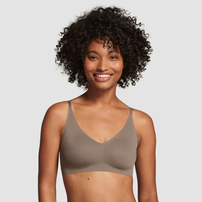 slide 1 of 3, True & Co. True Everybody Women's Adjustable Strap Triangle Bra - Gray XL: Wireless, Light Support, Removable Padding, 1 ct