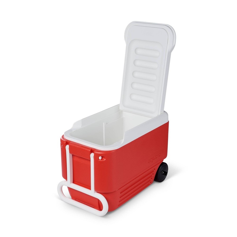 slide 11 of 13, Igloo Wheelie Cool Cooler - Red, 38 qt