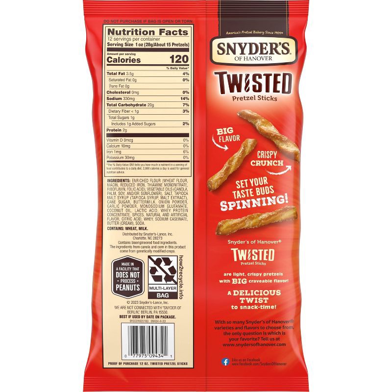 slide 6 of 9, Snyder's of Hanover Seasoned Twisted Pretzel Sticks - 12oz, 12 oz