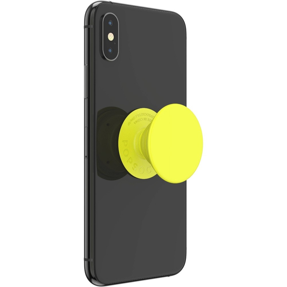 slide 5 of 5, PopSockets PopGrip Cell Phone Grip & Stand - Neon Jolt Yellow, 1 ct