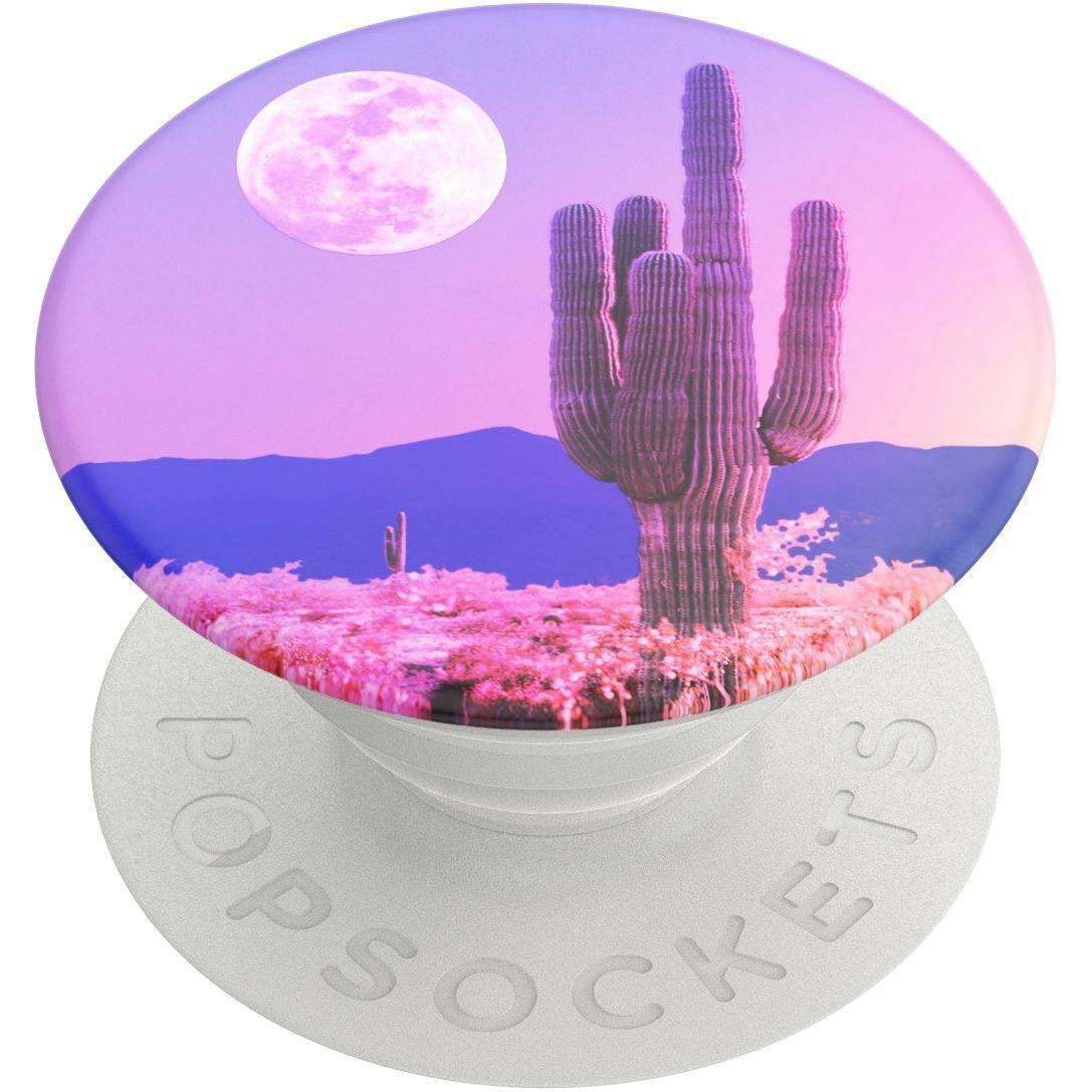 slide 1 of 5, PopSockets PopGrip Cell Phone Grip & Stand - Cactus on the Moon, 1 ct