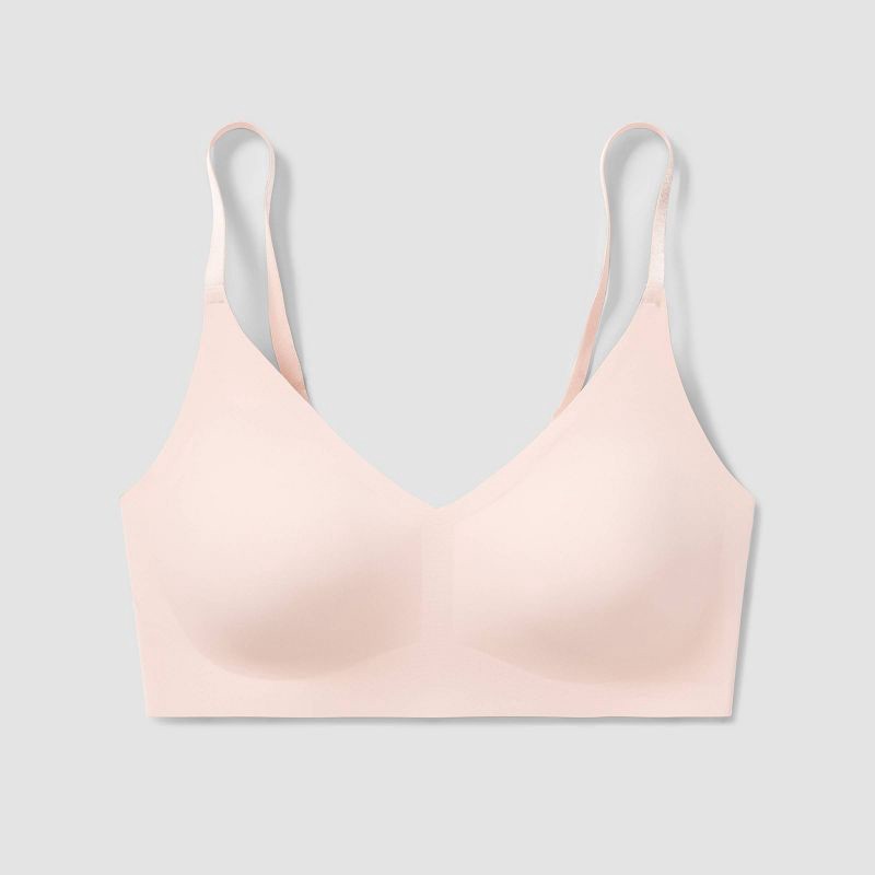 slide 3 of 4, True & Co. True Everybody Women's Adjustable Strap Triangle Bra - Pink XL: Wireless, Removable Padding, Light Support, 1 ct