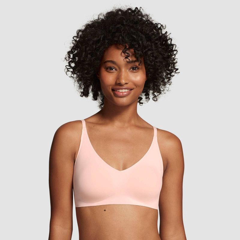 slide 1 of 4, True & Co. True Everybody Women's Adjustable Strap Triangle Bra - Pink XL: Wireless, Removable Padding, Light Support, 1 ct