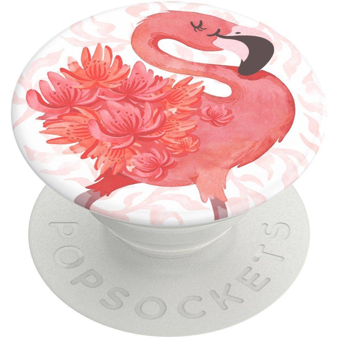 slide 1 of 5, PopSockets PopGrip Cell Phone Grip & Stand - Flamingo a Go Go, 1 ct